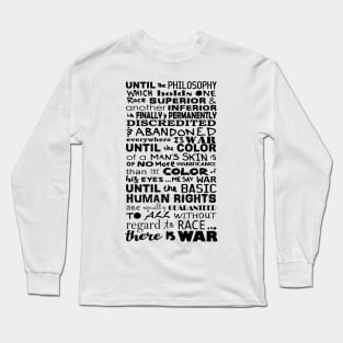 War Speech by Haile Selassie Long Sleeve T-Shirt